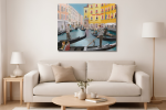 Venice Gondoliers - Vibrant Giclée Print | Prints in Paintings by Michelle Keib Art. Item composed of paper