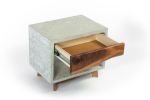Dwarf | Nightstand in Storage by Curly Woods. Item composed of oak wood & concrete compatible with mid century modern and industrial style