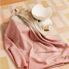 Chive Pink Green Merino Handloom Throw | Linens & Bedding by Studio Variously. Item compatible with contemporary and modern style