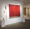 Red Sun | Oil And Acrylic Painting in Paintings by Julianna Poldi. Item composed of canvas & synthetic compatible with minimalism style