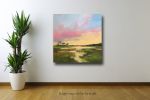 Golden Hour - Coastal Landscape Painting on Canvas | Oil And Acrylic Painting in Paintings by Filomena Booth Fine Art. Item composed of canvas compatible with contemporary and coastal style