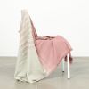 Chive Pink Green Merino Handloom Throw | Linens & Bedding by Studio Variously. Item compatible with contemporary and modern style