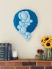Bubble Haze - Blue | Wall Sculpture in Wall Hangings by Sienna Martz. Item composed of wood and fabric