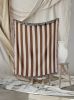 Striped woven throw blanket. 02 | Linens & Bedding by forn Studio by Anna Pepe. Item composed of cotton