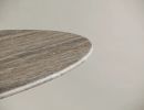 Italian Silver Travertine Oval Table - Oval Shape Table | Dining Table in Tables by TigerWoodAtelier. Item made of marble compatible with minimalism and contemporary style