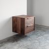 Walnut floating nightstand | Storage by Komolab