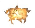 Modern Fabric Pendant Plain Light Nebula 40cm, Studio Mirei | Pendants by Costantini Design. Item made of fiber works with boho & minimalism style