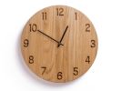 Oak Wood Wall Clock RALFS | Decorative Objects by DABA. Item made of oak wood works with minimalism & contemporary style