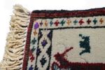 Ivory Tribal 1'x1' Balouch Persian Square Rug | Area Rug in Rugs by Magic Rugs. Item composed of wool