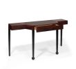 Fleming Desk with leather top | Tables by Ivar London | Custom. Item made of wood with leather works with contemporary style