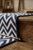 Handwoven Woolen Blue Runner Rug | Rugs by Evergreen Carpets. Item made of wool compatible with boho and minimalism style