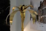 Handmade Hollywood Regency Brass Palm Tree Sculpture | Sculptures by Jover + Valls. Item made of wood with brass works with art deco style