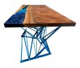Keep Tahoe Kryptonic | Dining Table in Tables by Cline Originals. Item made of walnut & steel compatible with mid century modern and eclectic & maximalism style