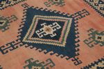 Vintage Persian Sofreh Kilim and Square Rug, with Medallions | Area Rug in Rugs by Rug and Kilim