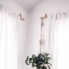 Leather Curtain Rod Bracket [Round End] | Holder Hardware in Hardware by Keyaiira | leather + fiber. Item made of leather