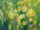The Field Beyond | Oil And Acrylic Painting in Paintings by Gill Bustamante. Item composed of wood and canvas in contemporary or country & farmhouse style
