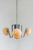 Coronette 3 Chandelier | Chandeliers by Sara Schoenberger. Item composed of brass & glass compatible with minimalism and mid century modern style