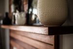 Offset Fireplace Mantel & Surround | Shelving in Storage by Alicia Dietz Studios. Item composed of wood