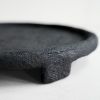 Large Footed Tray in Carbon Black Concrete | Decorative Tray in Decorative Objects by Carolyn Powers Designs. Item composed of concrete compatible with minimalism and contemporary style