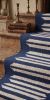 Handwoven Woolen Blue Runner Rug | Rugs by Evergreen Carpets. Item composed of wool in boho or minimalism style