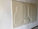 ‘Cocoon’ | Wall Sculpture in Wall Hangings by Greyya Jay. Item made of oak wood with cement works with minimalism & japandi style