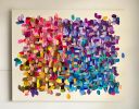 Glitter my heart out | Mixed Media in Paintings by Shiri Phillips Designs. Item made of canvas works with boho & contemporary style