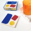 Piet Coaster Set | Tableware by 204 Haus Crafters. Item made of wood works with minimalism & mid century modern style