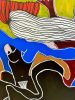 LES BELLES II | Oil And Acrylic Painting in Paintings by THEODOSIA MARCHANT. Item composed of canvas & synthetic