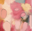 Play #3 — Contemporary Abstract Pink Oil Painting on Canvas | Oil And Acrylic Painting in Paintings by Vincent Salvati – Contemporary Abstract Painter | NJ`. Item made of canvas works with contemporary & modern style