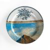 Wall Installation: Plates/Oil on Canvas - "Mountain Chalet" | Wall Sculpture in Wall Hangings by Studio DeSimoneWayland. Item made of ceramic works with boho & contemporary style
