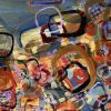 My Old Lee Jeans 🔴 | Oil And Acrylic Painting in Paintings by Darlene Watson Abstract Artist. Item composed of canvas & synthetic