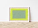 Sage Green and Neon Modern Abstract Art Print | Prints by Emily Keating Snyder. Item made of paper compatible with minimalism and mid century modern style