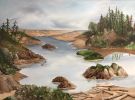 Within my shores | Oil And Acrylic Painting in Paintings by Mara G. Szyp. Item made of canvas & synthetic compatible with coastal style