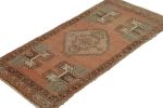 Vintage Turkish Rug in Pink and Cream with Geometric | Area Rug in Rugs by Rug and Kilim