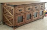 MODEL 1107 - Custom Media Entertainment Center | Media Console in Storage by Limitless Woodworking. Item composed of maple wood in mid century modern or contemporary style