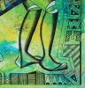 Drum Players | Oil And Acrylic Painting in Paintings by Mwenye painter. Item made of canvas with synthetic