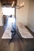 4x9ft River Table w/glass inlay in French Mappa Burl Wood | Dining Table in Tables by Lumberlust Designs. Item composed of wood and steel
