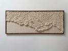 Woven wall art frame (Sea Foam 002) | Wall Sculpture in Wall Hangings by Elle Collins. Item composed of oak wood & cotton compatible with minimalism and contemporary style