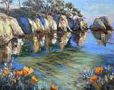 Golden Refuge | Oil And Acrylic Painting in Paintings by Lisa Elley ART. Item made of canvas works with contemporary style