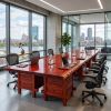 Bespoke Live Edge Song Single Slab Executive Desk & Table II | Conference Table in Tables by Dynasty Artisan. Item made of wood works with minimalism & contemporary style