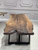 Live Edge Ancient Walnut Custom Dining Table | Tables by Tinella Collection. Item composed of walnut and synthetic in contemporary or country & farmhouse style