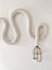 Rope Wall Lamp | Lighting by Meg Morrison. Item composed of cotton and fiber in minimalism or mid century modern style