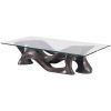 Amorph Crux Coffee Table, Stained Ebony | Tables by Amorph. Item made of wood & glass