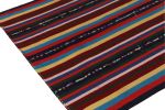 1950s Vintage chaput Kilim rug in Polychromatic Stripe | Area Rug in Rugs by Rug and Kilim
