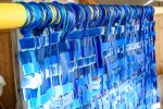 "Blue Weaving" | Macrame Wall Hanging in Wall Hangings by ANTLRE - Hannah Sitzer | Google RWC SEA6 in Redwood City. Item made of fabric with fiber
