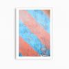 Colorful geometric art, "Red and Blue Stripes" abstract | Photography by PappasBland. Item made of paper compatible with contemporary and modern style