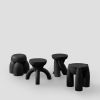 ELEMENTOS Set of Stools, Sandblasted Pine | Chairs by Daniel Couttolenc. Item made of wood works with boho & contemporary style