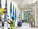 Huna Wai | THE SECRET WATERS | Public Sculptures by Nadia Fairlamb Art | Kokua Hale in Honolulu. Item made of birch wood with metal works with minimalism & coastal style