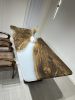 Gray Epoxy Walnut Dining Table, Resin River Wood Table Top | Tables by Tinella Collection. Item composed of walnut compatible with minimalism and contemporary style