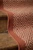 Handwoven Woolen Terracotta Runner Rug | Rugs by Evergreen Carpets. Item made of wool compatible with boho and minimalism style